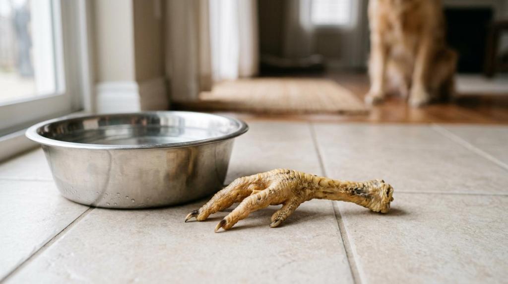 Hønsefødder til hund som sprød snack