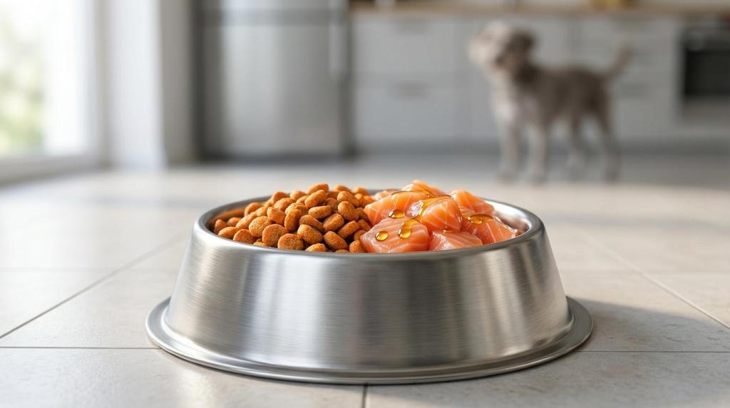 Hundefoder med laks: bedste løsninger til hud og pels