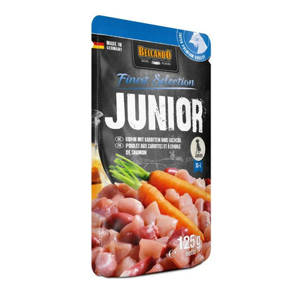 BelcandO Pouches Junior kyllingekød med gulerødder og lakseolie - Vådfoder