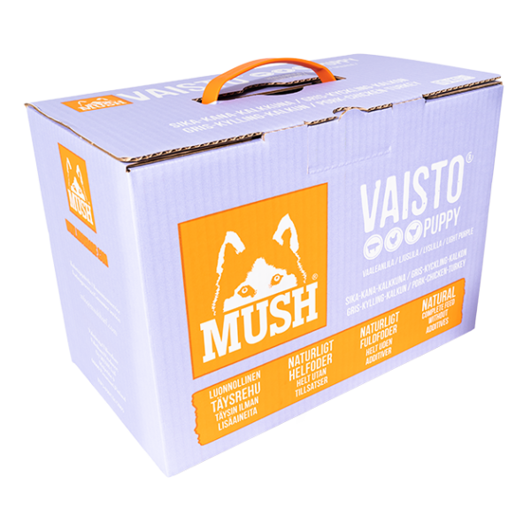 MUSH Vaisto® Puppy Lyslilla (10 Kg = 41 x 245g) (Gris Kalkun Kylling) - BARF
