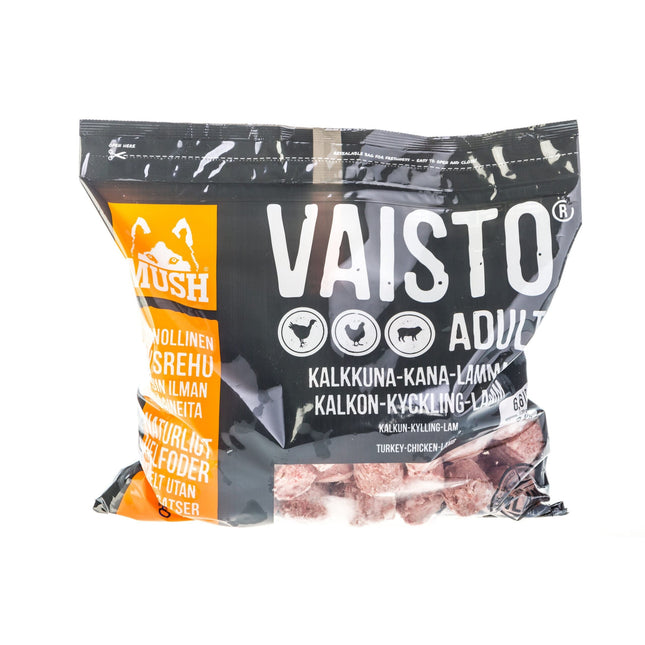 MUSH Vaisto® XL Grå 3KG (Kalkun Kylling Lam) - BARF